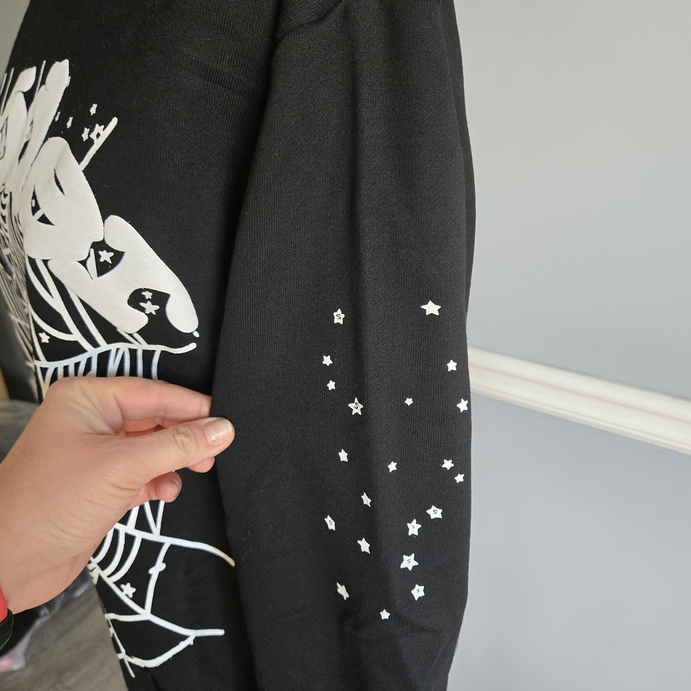 Black Spiderweb Graphic Hoodie Sweatshirt - Unbranded - Picture 3 of 6